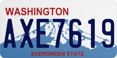 WA license plate AXE7619