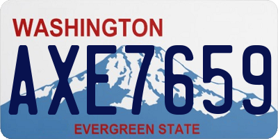 WA license plate AXE7659