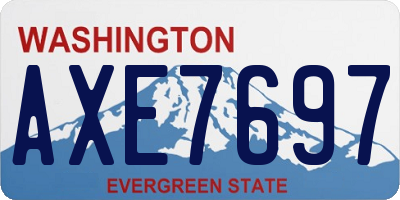 WA license plate AXE7697