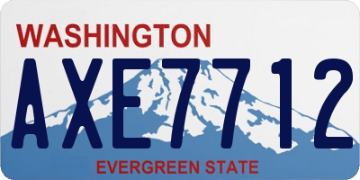 WA license plate AXE7712