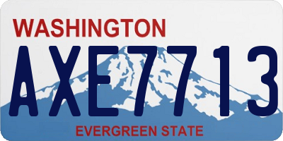 WA license plate AXE7713