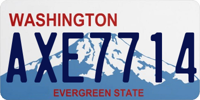 WA license plate AXE7714