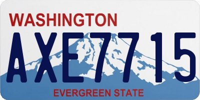 WA license plate AXE7715