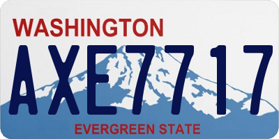 WA license plate AXE7717