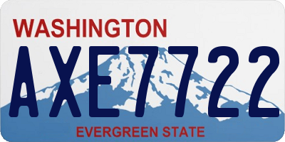 WA license plate AXE7722