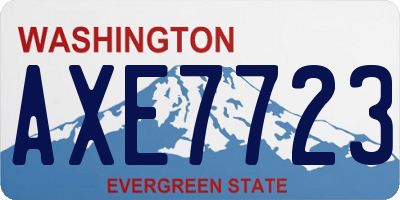 WA license plate AXE7723