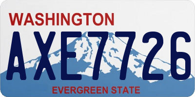 WA license plate AXE7726