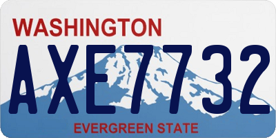 WA license plate AXE7732
