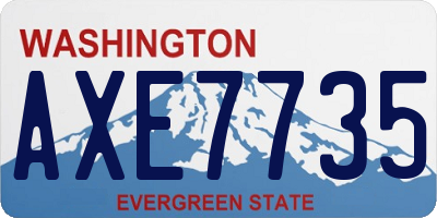 WA license plate AXE7735