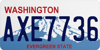 WA license plate AXE7736