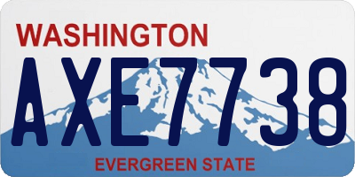 WA license plate AXE7738