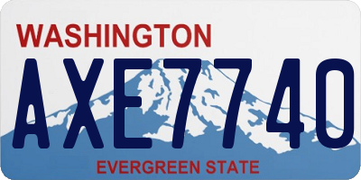 WA license plate AXE7740