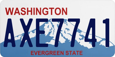 WA license plate AXE7741