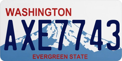 WA license plate AXE7743