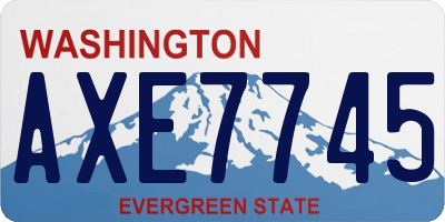 WA license plate AXE7745