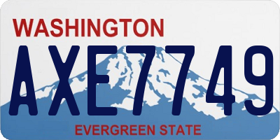 WA license plate AXE7749