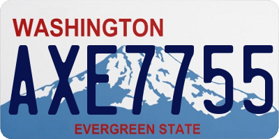 WA license plate AXE7755