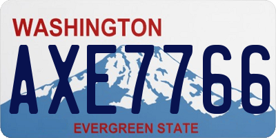 WA license plate AXE7766