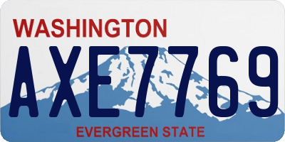 WA license plate AXE7769