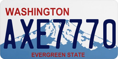 WA license plate AXE7770