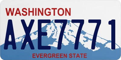 WA license plate AXE7771