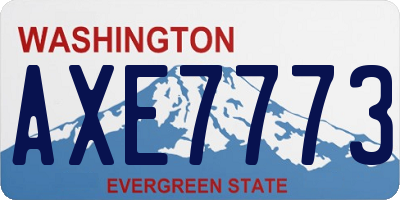 WA license plate AXE7773