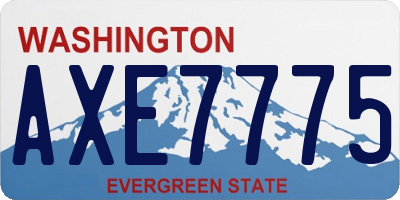 WA license plate AXE7775