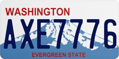 WA license plate AXE7776