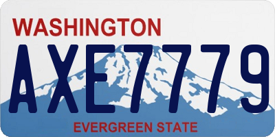 WA license plate AXE7779