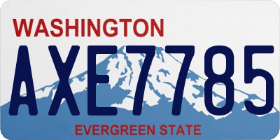 WA license plate AXE7785
