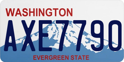 WA license plate AXE7790