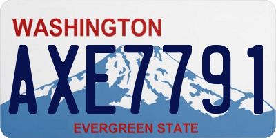 WA license plate AXE7791