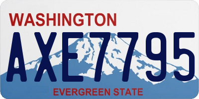 WA license plate AXE7795