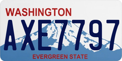WA license plate AXE7797