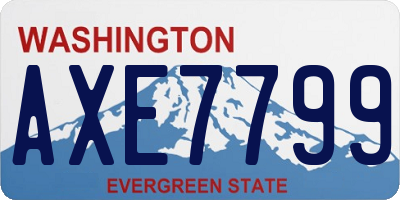 WA license plate AXE7799
