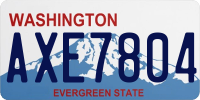 WA license plate AXE7804