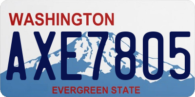 WA license plate AXE7805