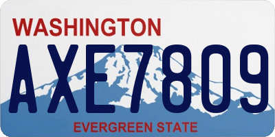 WA license plate AXE7809