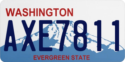 WA license plate AXE7811