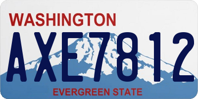 WA license plate AXE7812