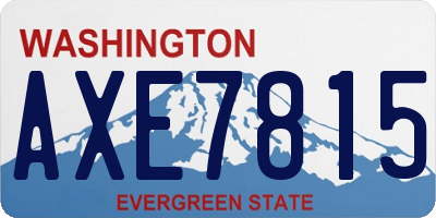 WA license plate AXE7815