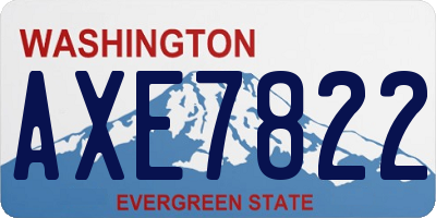 WA license plate AXE7822