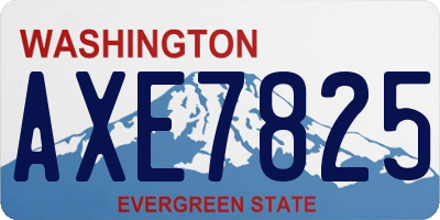WA license plate AXE7825