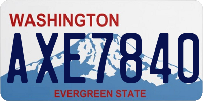WA license plate AXE7840