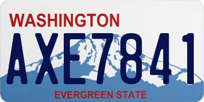 WA license plate AXE7841