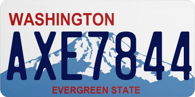 WA license plate AXE7844