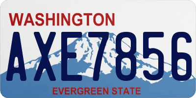 WA license plate AXE7856