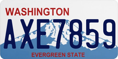 WA license plate AXE7859