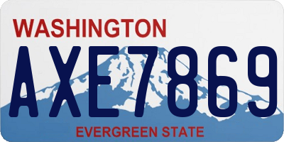 WA license plate AXE7869