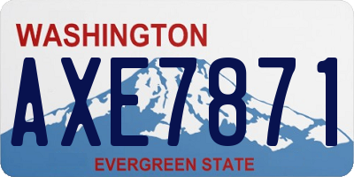 WA license plate AXE7871